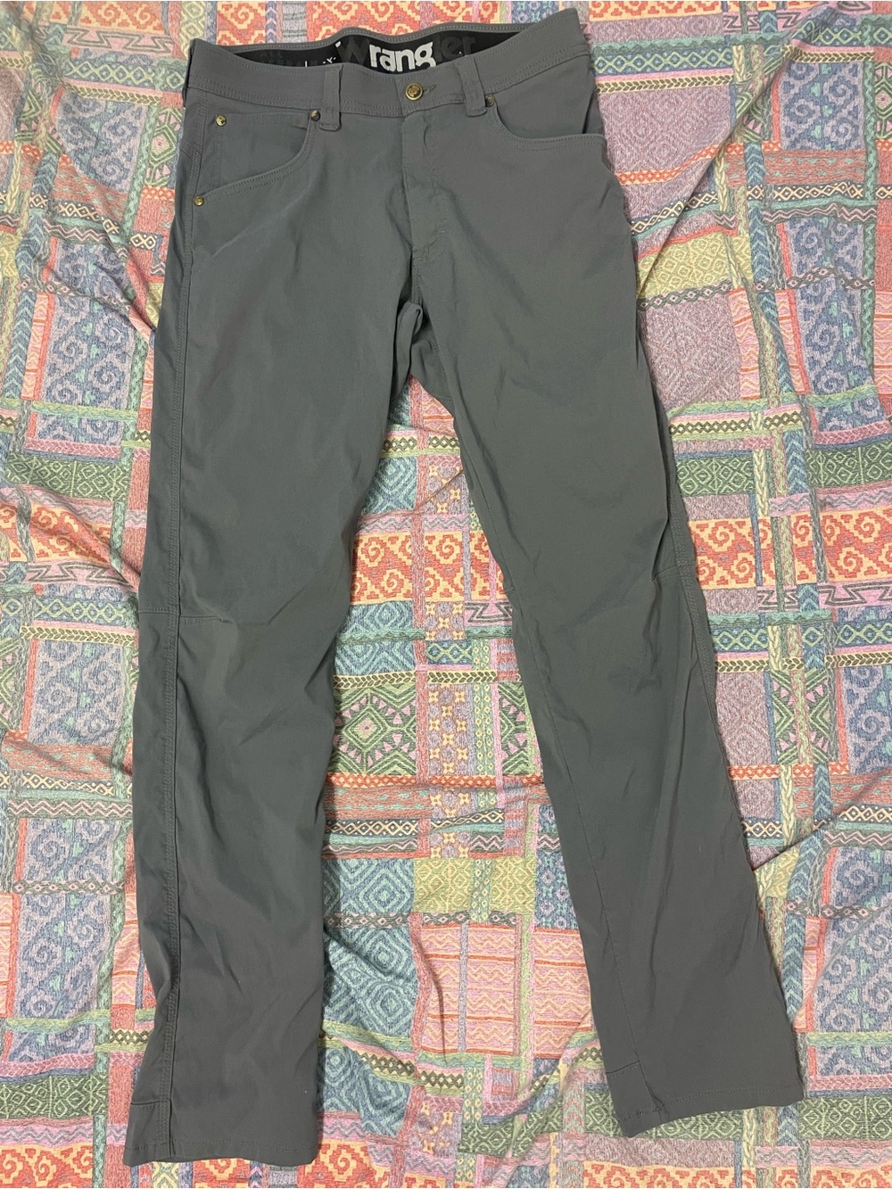 Wrangler gray Charcoal Active Stretch Pants performance pants size 32x32